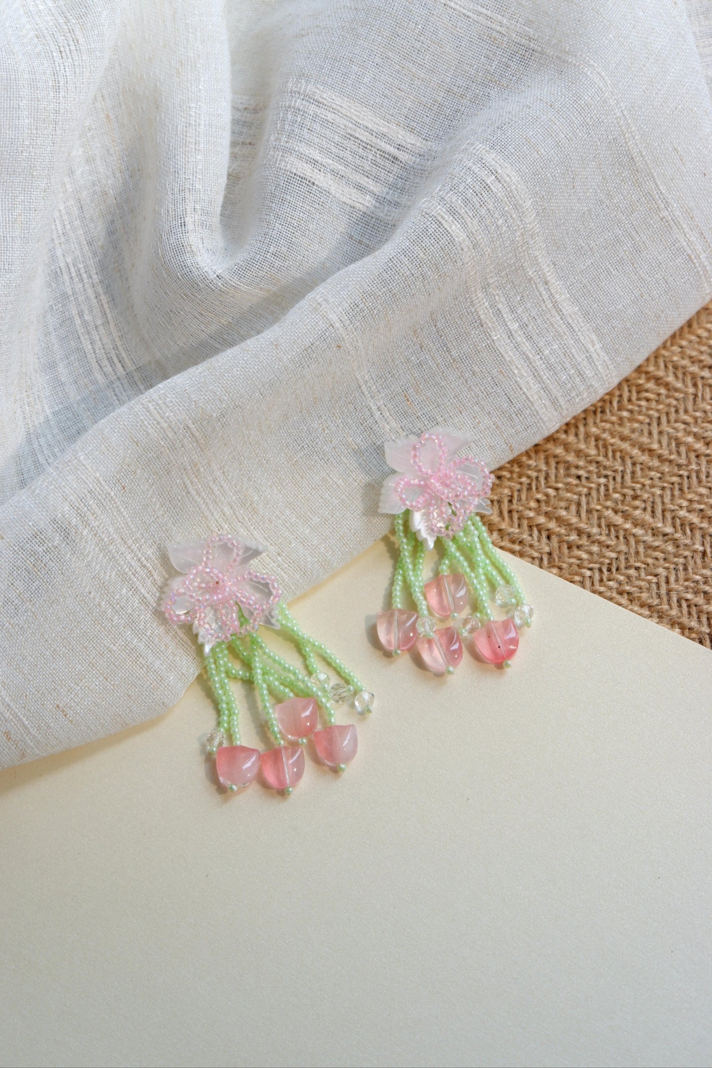 Boucles d'oreilles Fairy Dew de Peach Rhyme